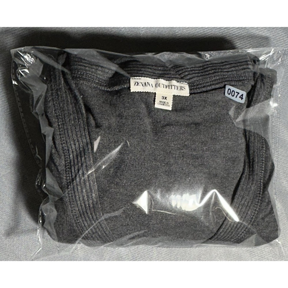 Zenana Outfitters snap-front Gray Cardigan Size 3X - Picture 9 of 10